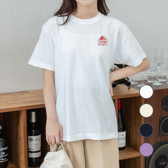 험블스튜디오 라운드넥 면 오버핏 여성 반팔티 4color