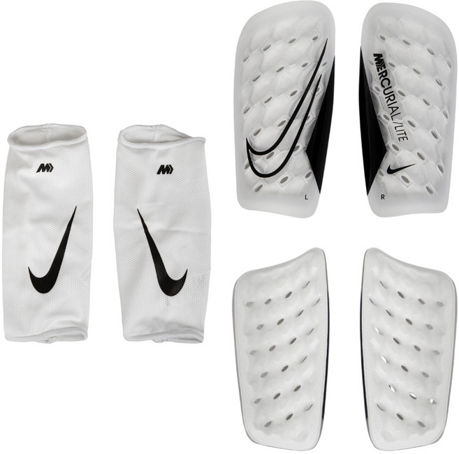 나이키 스우시 정강이 보호대 슬리브 세트, 1세트, 화이트