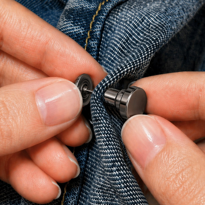 바로상점 바지 밑단 클립 기장 바지단 줄이기 단추, 10개, 다크그레이