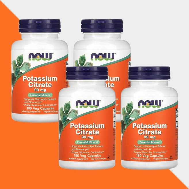 나우 칼륨 구연산 99mg 180캡슐 4개