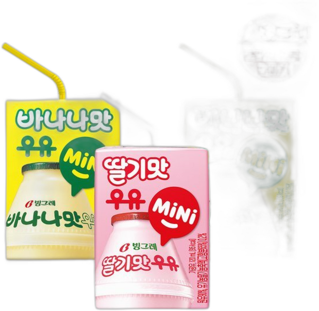 빙그레 mini 우유 바나나맛 +딸기맛 /바나나우유/딸기우유 /미니, 1개, 120ml