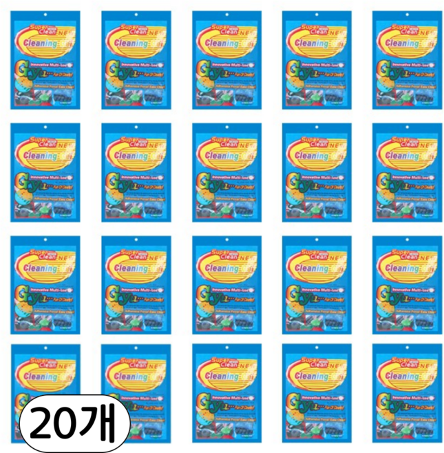 청소 젤리 슬라임 실내 먼지 제거기 마우스 모니터 틈새 다목적 클리너, 70g, 20개