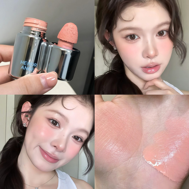 Herorange 중국화장품 뷰티유투버 유투버화장품 색조화장품 볼터치 틴트 화장품 뷰티 틱톡 틱톡화장품, 1개, 실버 튜브 05#백도 밀크티