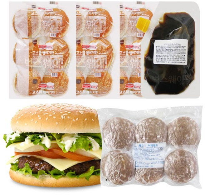 벅스웨이 불고기버거 만들기세트 18인분(데리야끼소스), 1세트, 2.3kg