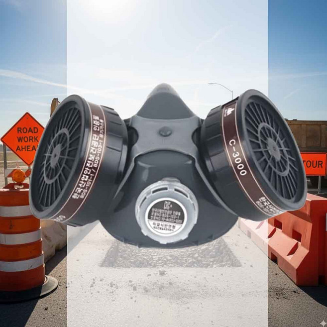 방독마스크 1급 양구 재난용품 방독면 휴대용방독면 방독면필터 건설현장용품, 낱개