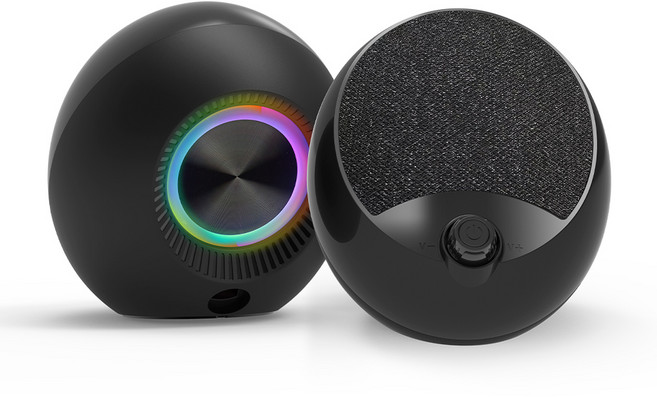 제닉스 TITAN V2 게이밍 컴퓨터 스피커 RGB LED 유선, 블랙