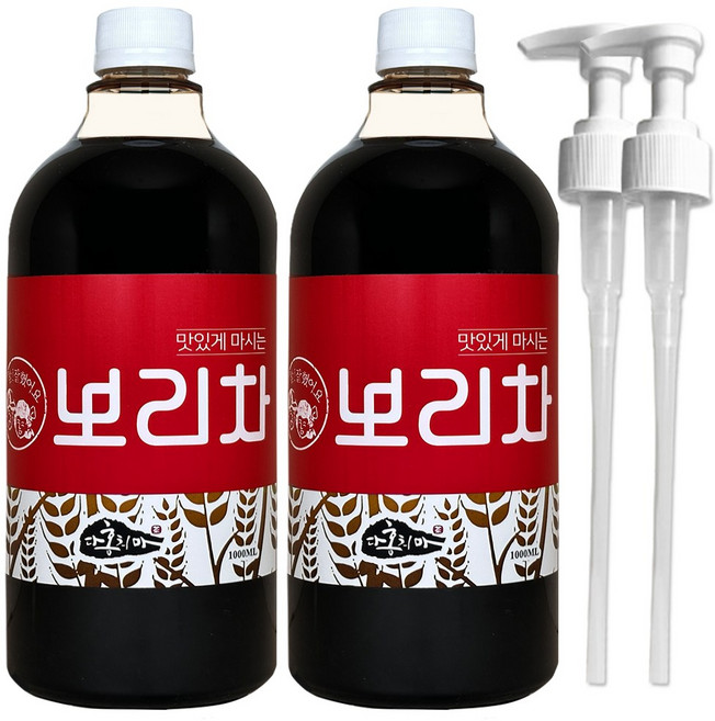 홍치마 대용량 국산 보리차 원액 액상 100%볶은보리 농축액 건강차 1000ml 다홍치마 (물병 X), 1L, 2개