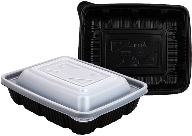 [일용상회]사각 찜용기 JH 2722 소 2000ml 50세트 검정, 50개, 1세트