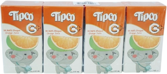 팁코 쇼군 오렌지 어린이 주스, 110ml, 36개