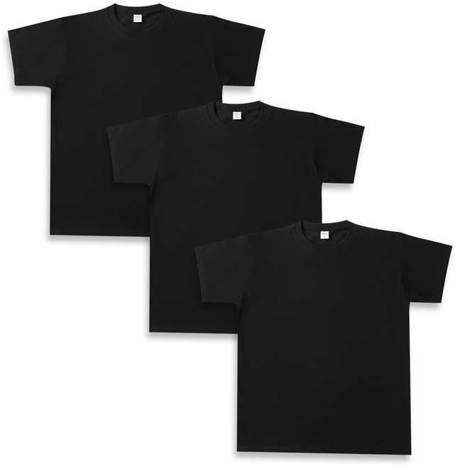 1+1+1 베이직 면 26수 라운드 반팔면티 3P세트 베이잉