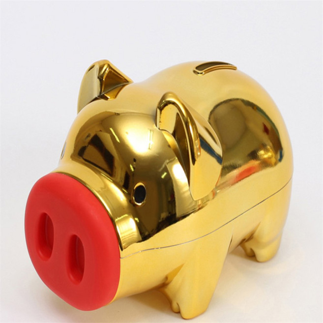 돼지저금통(중) 적금통, 1개, 골드