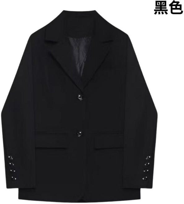 韓系顯瘦西裝外套 質感簡約百搭女款秋裝 黑色深灰駝色可選