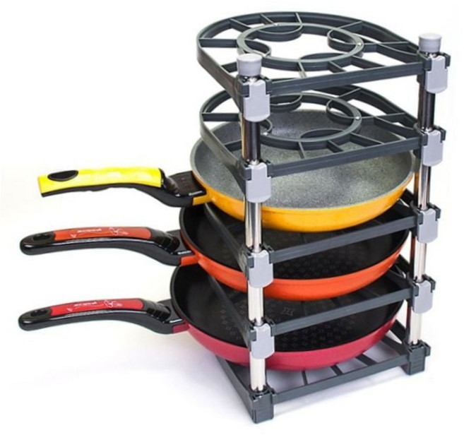 주방 씽크대 하부장 프라이팬 후라이팬 거치대 정리 선반 수납 5단