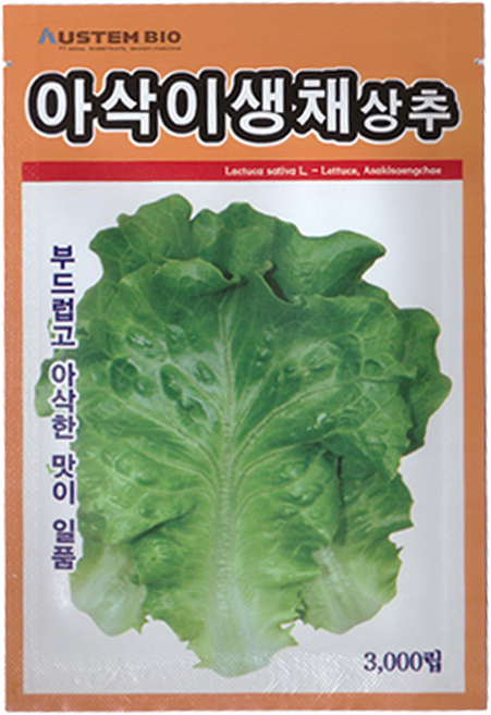 오스템 아삭이생채 상추 씨앗 3000립, 1개