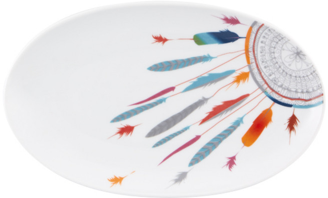 비스타 알레그레 포르투갈 도자기 드림캐쳐 오벌접시 차저플레이트 3type 택1, 오벌 접시(s), 1개