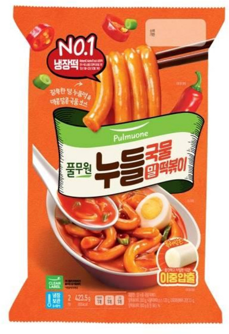 풀무원식품 밀 누들 국물떡볶이 2인분, 4개, 423.5g