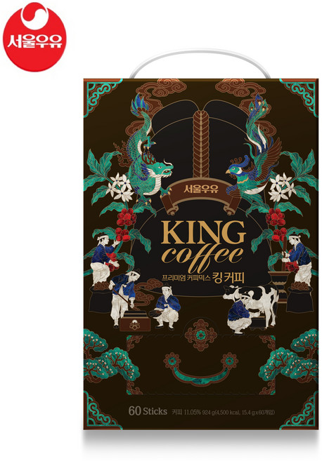 서울우유 커피믹스 킹 커피, 15.4g, 1개입, 60개