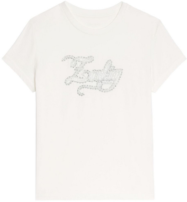 쟈딕앤볼테르 크리스털 장식 로고 티셔츠