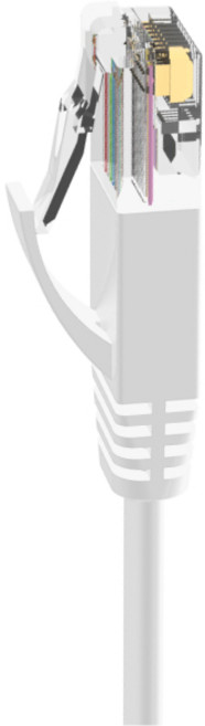 POLYWELL CAT6 扁線 網路線 250MHz 傳輸率, 白色,50公分, 1個, 50公分