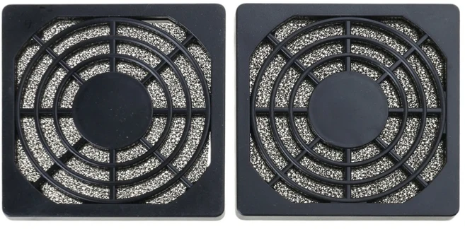 1/2개 40mm PC 팬 방진 케이스 가드 그릴 보호 커버 컴퓨터 메쉬 탈착식 전면 플레이트, 01 빠른, 04 60mm-2pcs