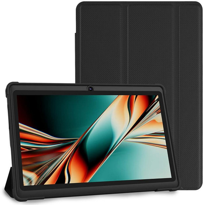 PRITOM K7PRO 7인치 태블릿 케이스 포함 32GB - 쿼드 코어 프로세서가 있는 안드로이드 13 PC HD IPS 디스플레이 듀얼 카메라 Wi-Fi 블루투스, PRITOM K7PRO 7인치 태블릿 케이스 포함 32