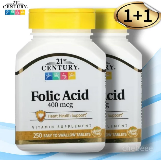 21센추리 엽산 400mcg 250정 2병 칼슘 임신준비, 2개 - 쿠팡