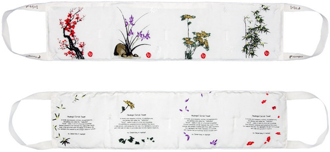 [신제품] K-컬쳐 시리즈 사군자 인견 등타올, 1개, 1개입