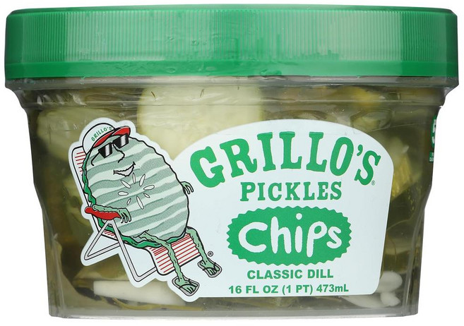 GRILLOS PICKLES 클래식 딜 피클 칩, 1개, 473ml