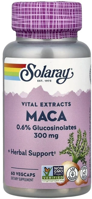 솔라레이 바이탈 익스트랙트 마카 Solaray Vital Extracts Maca 300 mg 60정, 1개 - 쿠팡