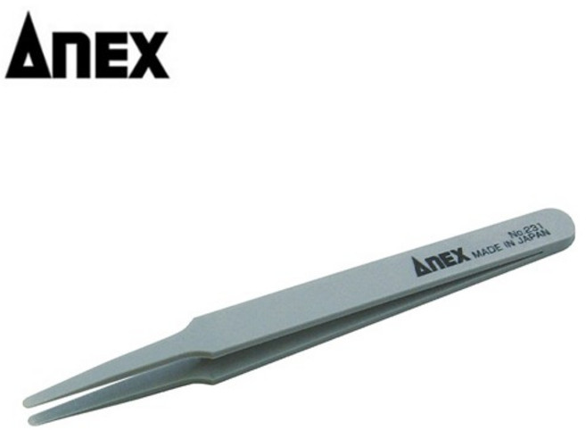 아넥스 231 플라스틱 절연 핀셋 원형 120mm, 1개