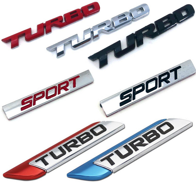 블루오션 차량용 3D메탈 엠블렘 터보 스포츠 자동차 스티커 엠블럼 모음, 터보_포인트(레드), 전차종