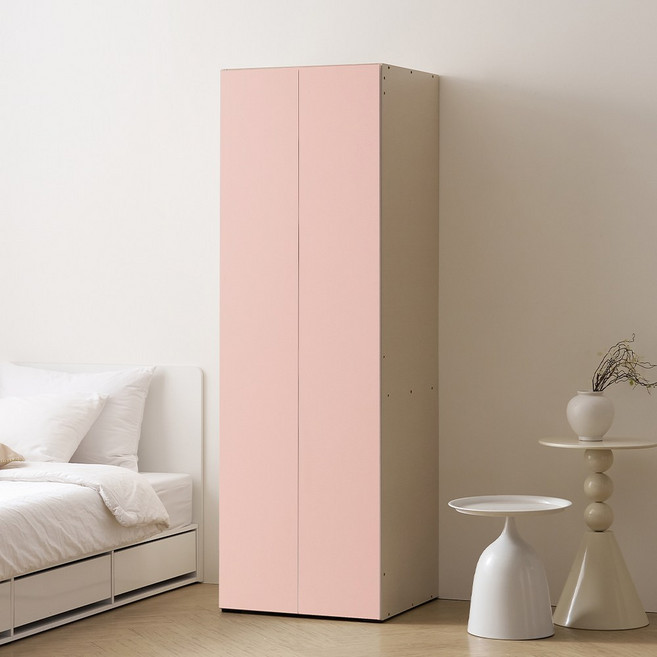 퍼니하우스 하프 시스템 드레스룸 터치 600 옷장 이불장 입본장 장농 키큰장, (옷장형) 핑크