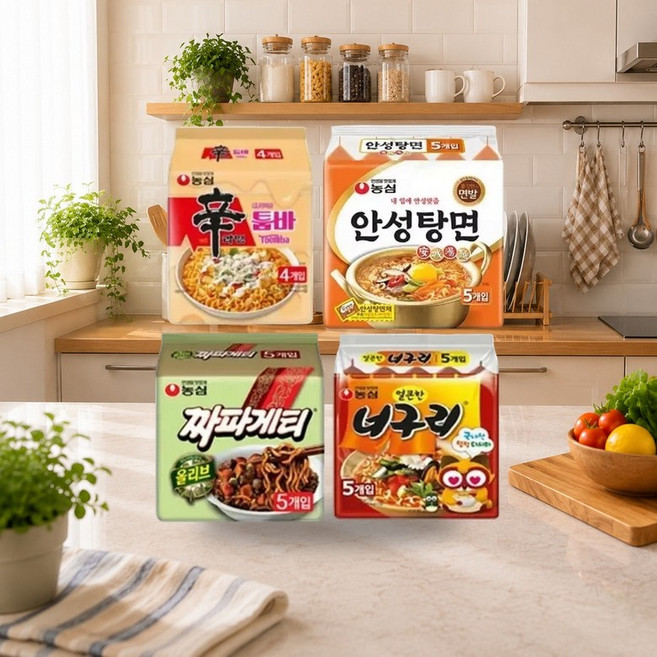 신툼안너짜 (신라면 툼바 4입 1개 + 안성탕면 5입(멀티) 1개 + 짜파게티 5입(멀티) 1개 + 얼큰한너구리 5입 1개), 단일