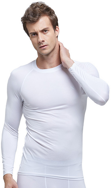 기어엑스 남성용 일반 여름 긴팔라운드넥 냉감 언더레이어 상의
