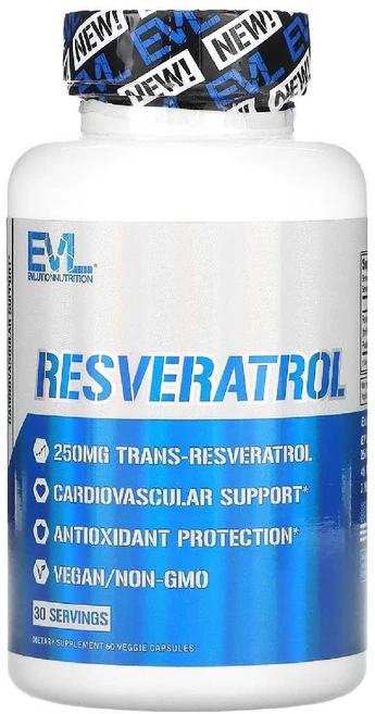 EVLUTIONNUTRITION 레스베라트롤 베지 캡슐, 1개, 60정 - 쿠팡