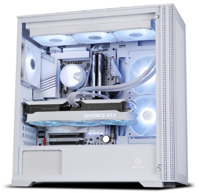 몬스타 가츠 X740E 컴퓨터 미들 케이스 E-ATX보드 장착가능 화이트, 1개