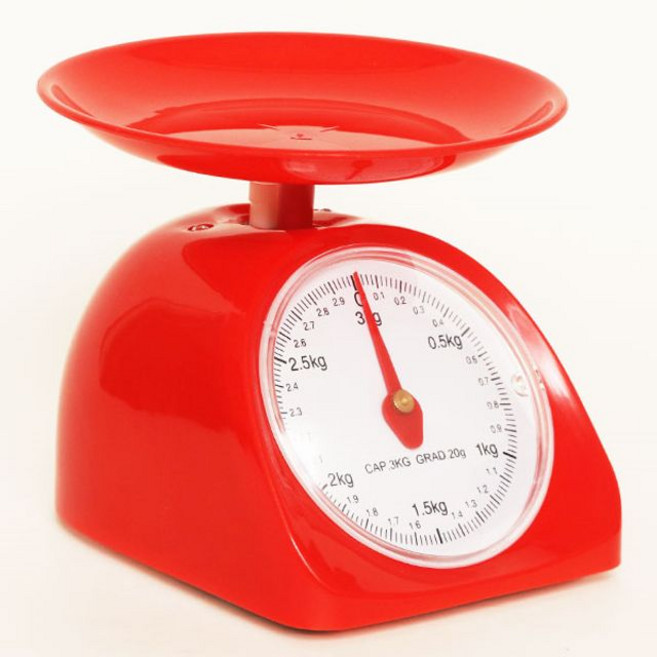 [D1-8809289024576] 심플주방저울3kg 아날로그 가정용 저울 부엌용저울 계량용저울, 단일, 1개