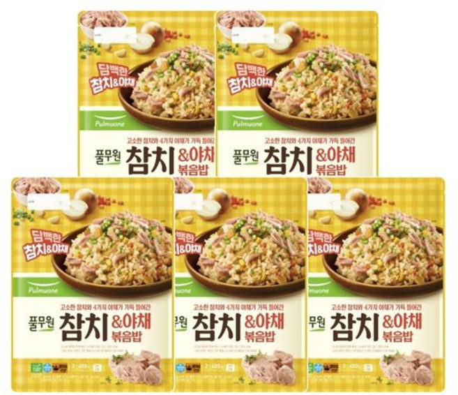 풀무원 참치&야채볶음밥 2인분 400g 5개