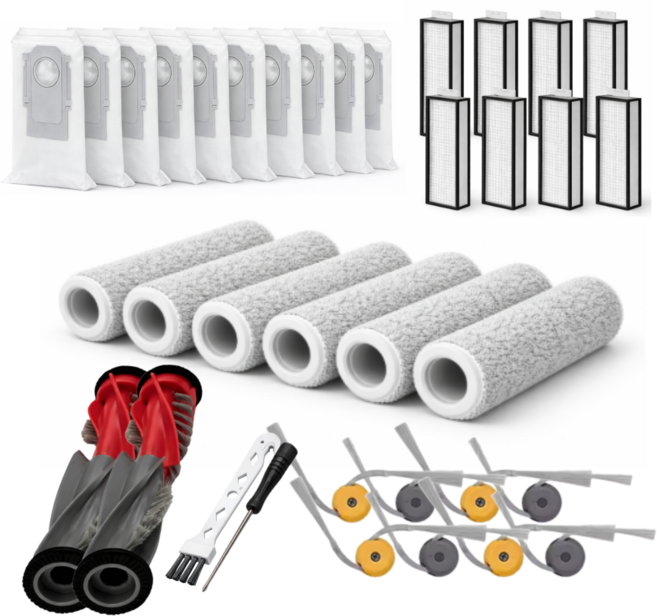 비브랜드 호환 로보락 Q Revo Curv2 Flow 커브2 플로우 소모품, 1개, 1년 패키지