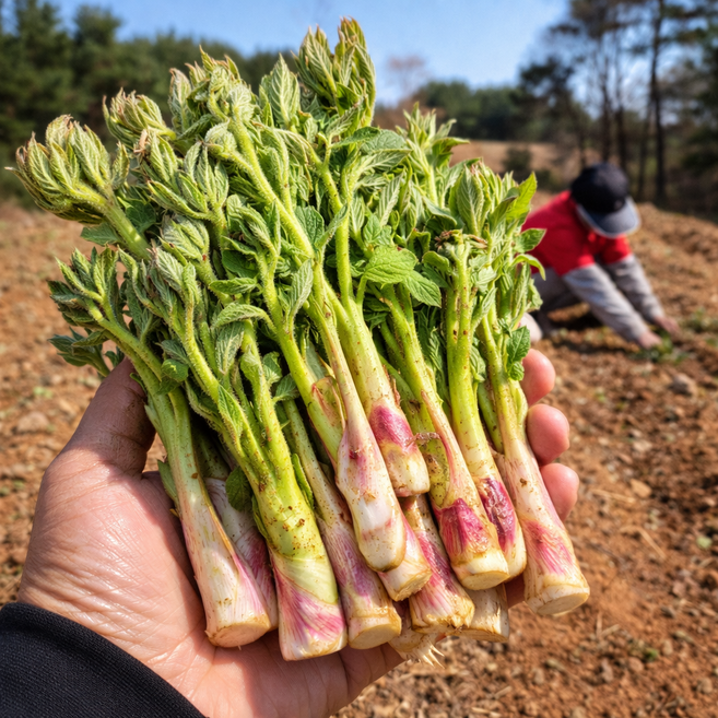 [호텔납품]자연산 남해 땅두릅 산지직송 100박스한정, 1박스, 1kg