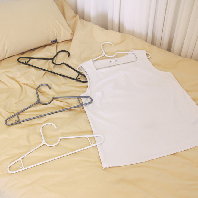 올유 초경량 멀티 심플 옷걸이, 화이트, 50개