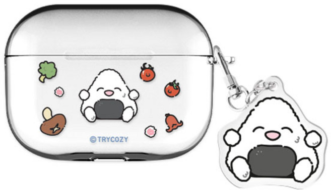 드로잉 푸드 에어팟프로2/에어팟3 클리어 케이스 +아크릴키링 세트, 드로잉 푸드_런치박스, AirPods Pro(2세대), 1개