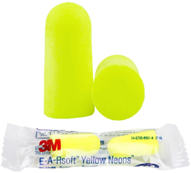 3M 1250 子彈型 防護耳塞 黃色 NRR33dB 隔音, 50個