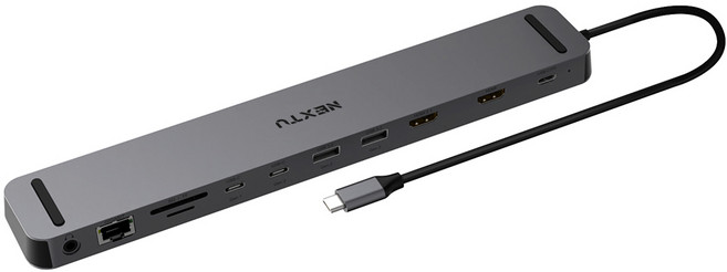 연오랑 넥스트유 1371DS-8K C타입 11in1 멀티허브 도킹스테이션 PD충전 듀얼출력 4K 60Hz, 기본, 1개