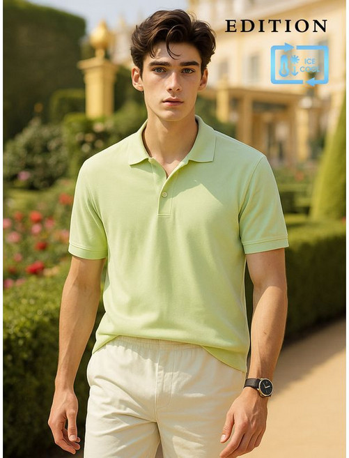 쿨 카라 베이직 반팔 카라 티셔츠 NEC2TT1902