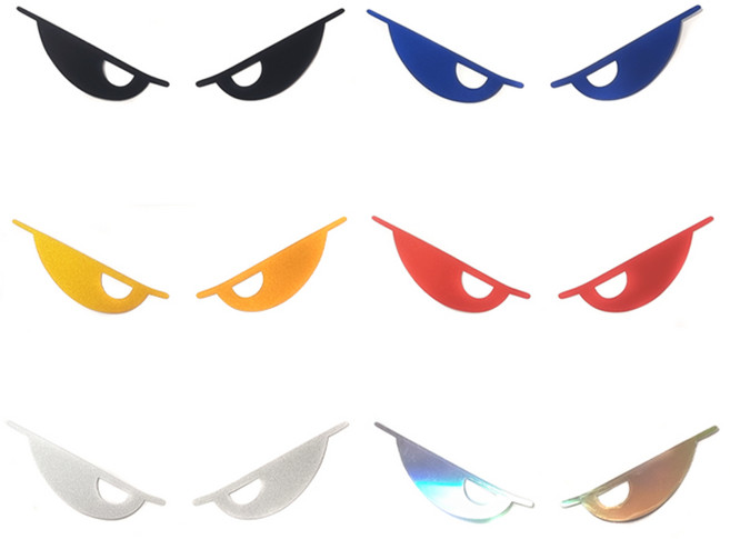 발통마켓 반사스티커 테이프 오토바이 탑박스 백미러 헬멧 안전 야간, 노려본다(블랙), 1개