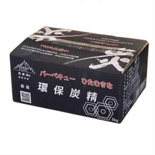 高密度升級更耐燒 露營 野炊 烤肉 取暖 燒烤, 1個, 碳精5公斤, 5kg
