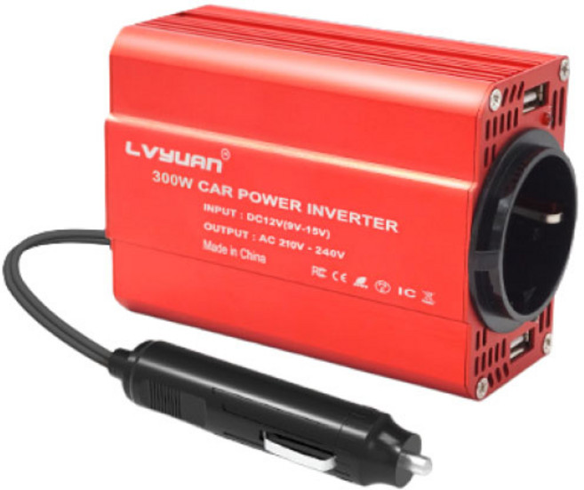 루앤 유사계단파 차량용 시거잭 인버터 자동차 충전기, 용량 300W 전압 12V, 1개