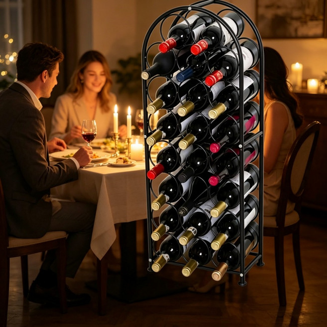 철제 모던 와인랙 와인선반 와인 거치대 와인보관대 모던 와인잔거치대 인테리어 바 홈 데스크 액세서리(전체 조립 후 출고), 1개
