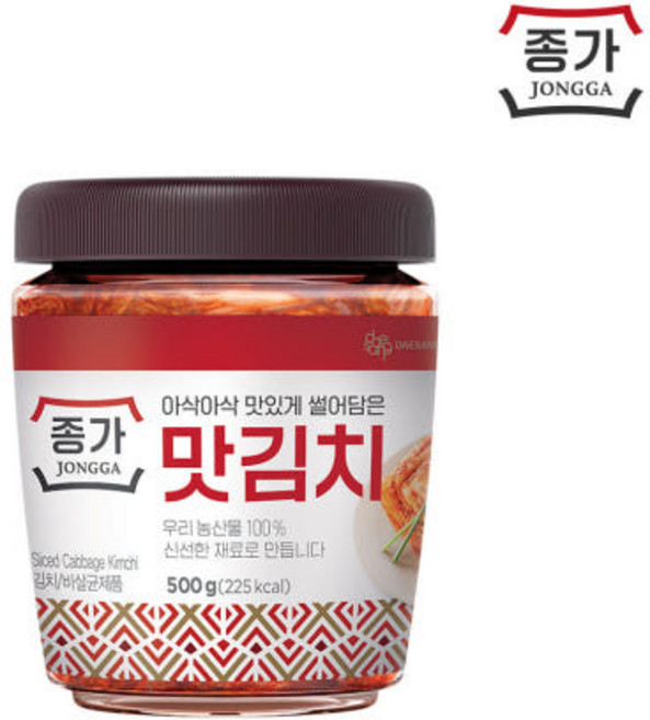 종가 아삭아삭 맛있게 썰어담은 맛김치, 500g, 1개